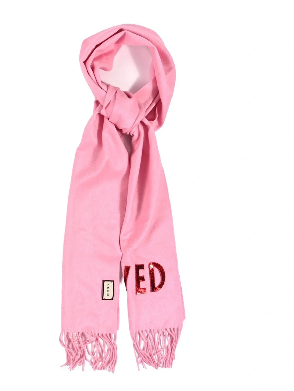 Gucci Pink Silk Cashmere Scarf